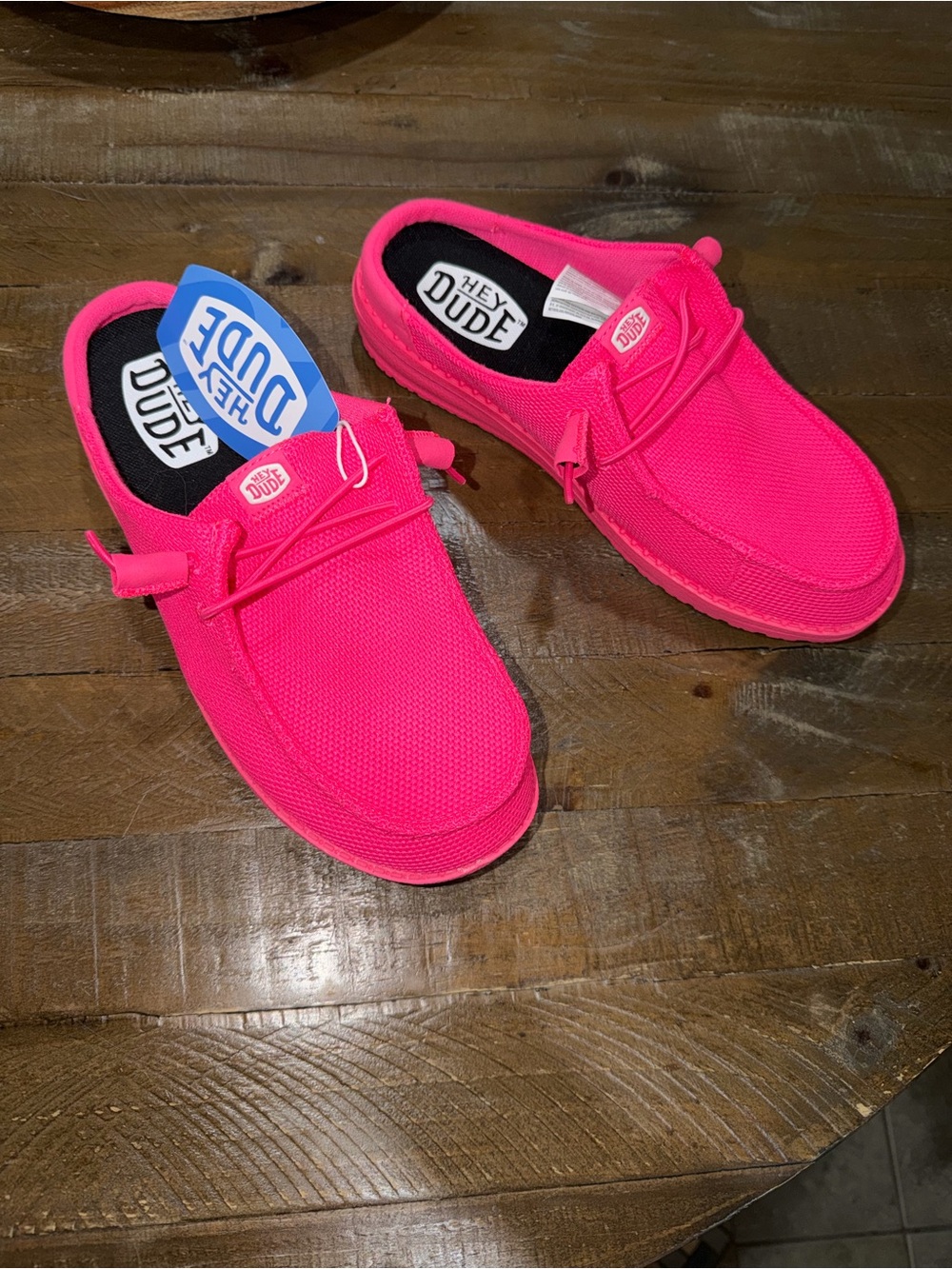 Hey Dude - Women’s size 9 -Wendy Slip Electric Pink Slip-On Shoes.